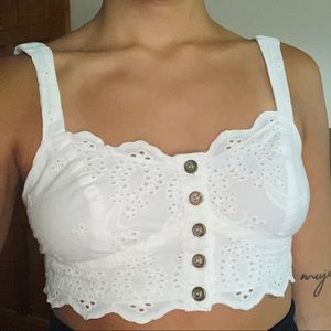 White Eyelet Bralette